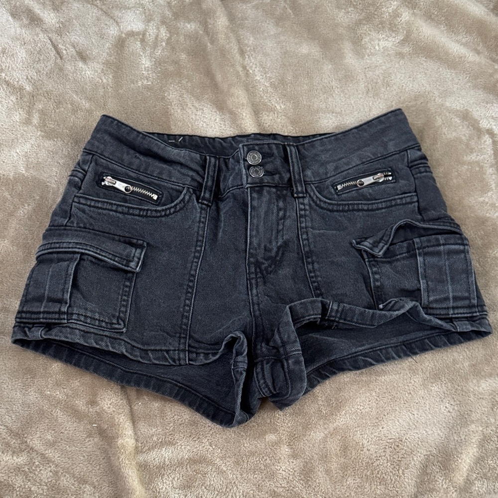 wild fable Black Cargo Denim Shorts